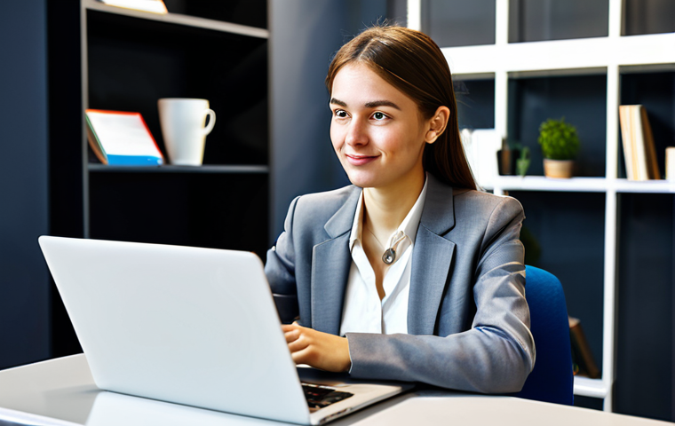 Career Exploration & Learning**

"A young professional woman, fully clothed in business casual attire, sitting at a brightly lit desk in a modern co-working space, studying online courses on a laptop.  Books and a cup of coffee are visible.  Safe for work, appropriate content, professional, modest, perfect anatomy, correct proportions, well-formed hands, proper finger count, natural pose, digital illustration, learning environment, fully clothed."

**