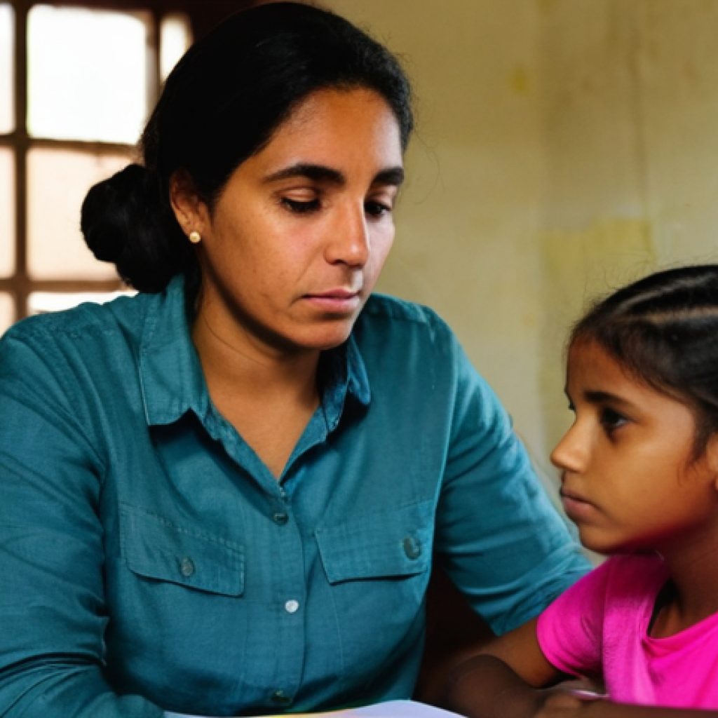 학교사회복지사 사례 연구 모음 - **Image Prompt: School Social Worker Addressing Absenteeism through Home Visit**
"A compassionat...